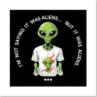Hilarious Alien T-Shirt Design Posters and Art